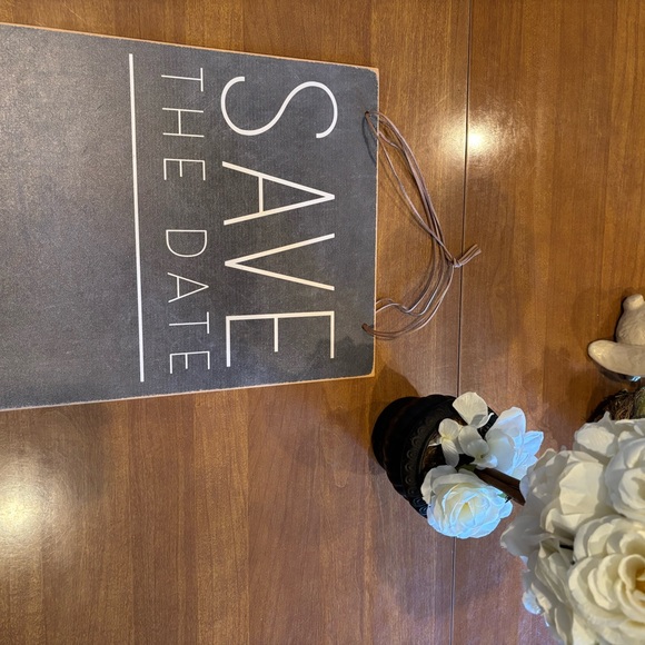 clairmont&co Other - Clairmont & Co Black and White 'Save the Date' chalkboard sign